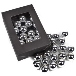 Streu-Deko -Perlen- 18er-Set 20mm silber