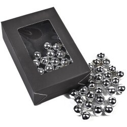 Streu-Deko -Perlen- 28er-Set 15mm silber