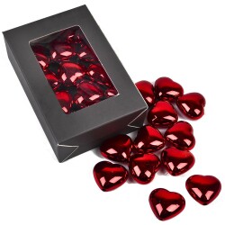 Streu-Deko -Herzen- 12er-Set 25mm rot