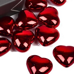 Streu-Deko -Herzen- 12er-Set 25mm rot