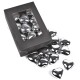 Streu-Deko -Herzen- 12er-Set 25mm silber