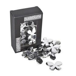 Streu-Deko -Schmetterlinge- 12er-Set 45mm silber
