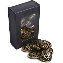 Streu-Deko -Herz Ranke- 8er-Set 35mm gold