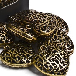 Streu-Deko -Herz Ranke- 8er-Set 35mm gold