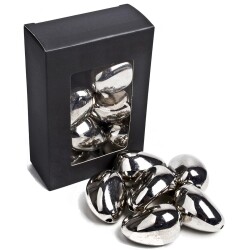 Streu-Deko -Steine- 6er-Set 35mm silber