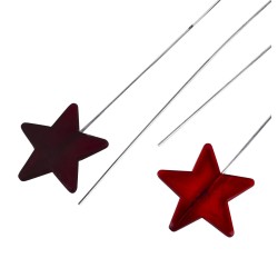Deko-Stecker -Sterne- 72er-Set Acryl 40cm rot