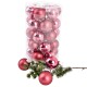 Baumkugel -Classic- 30er-Set Glas 4cm pink
