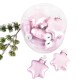Baumkugel -Sterne- 10er-Set Glas 5cm rosa