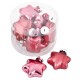 Baumkugel -Sterne- 10er-Set Glas 5cm pink