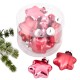 Baumkugel -Sterne- 10er-Set Glas 5cm pink