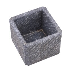 Blumentopf -Raw- Steinguss 10x12cm grau