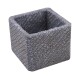 Blumentopf -Raw- Steinguss 10x12cm grau