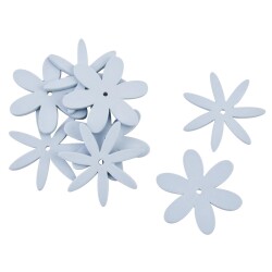 Streu-Deko -Blumen- 8er-Set Holz 4cm blau