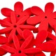Streu-Deko -Blumen- 10er-Set Holz 2cm rot