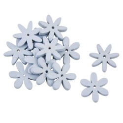 Streu-Deko -Blumen- 12er-Set Holz 2cm blau
