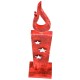 Kerze -LED Flames- Holz 29x7cm rot