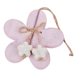 Blume -Cosy- Holz 9cm rosa