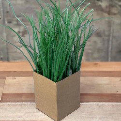 Kunstpflanze -Gras Papiertopf- 28x7cm grün