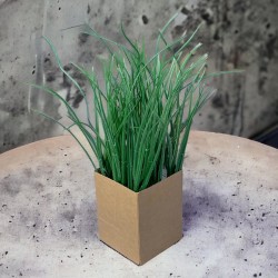 Kunstpflanze -Gräser- Papiertopf 28cm grün