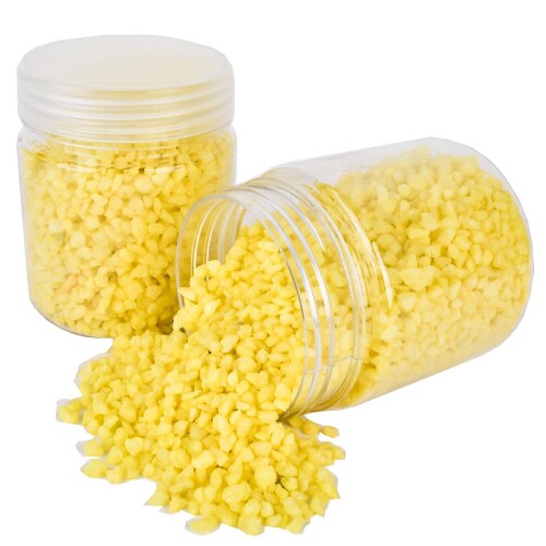 Steine Deko Granulat fein 300g gelb