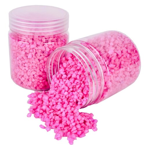 Steine Deko Granulat fein 300g pink