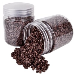 Steine Deko Granulat fein 300g braun