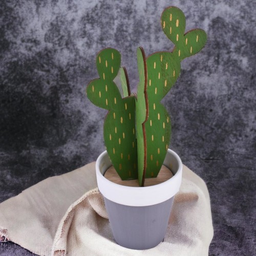 Deko Kaktus 1 Stück Keramik grün von Werner Voss