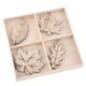 Blätter 8er-Set Deko Holz 5-6-7cm natur