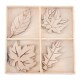 Blätter 8er-Set Deko Holz 5-6-7cm natur