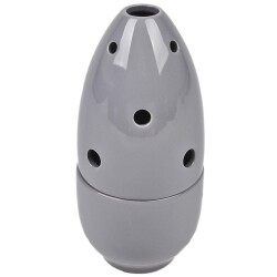 Vase -Dots Design- Porzellan 30x14cm grau