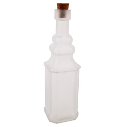 Vase -Nostalgic Bottle- Glas 18x5cm weiss