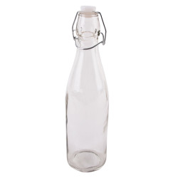 Flasche -Nostalgie- Glas 28cm transparent