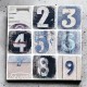 Kunstdruck -Numbers Vintage- 50x50cm grau