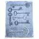 Wandbild 3D -Keys Art- 40x30cm grau