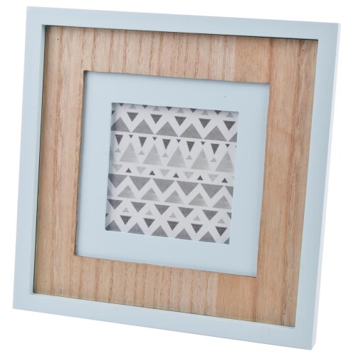 Bilderrahmen Vintage Home Design Holz 22x22cm hellblau