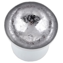Teelichthalter -Spacy- Metall 9x10cm weiss-silber