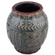 Vase Ethno-Chique Steinguss 18cm petrol-mix