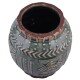 Vase Ethno-Chique Steinguss 18cm petrol-mix