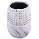 Vase -Mystica- Steingut 21cm grau