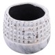 Blumentopf -Mystica- Steingut 10x14cm grau