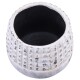 Blumentopf -Mystica- Steingut 10x14cm grau