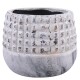 Blumentopf -Mystica- Steingut 10x14cm grau