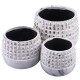 Blumentopf -Mystica- Steingut 10x14cm grau