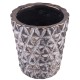 Vase -Ancient- Steingut 16cm grau-kupfer