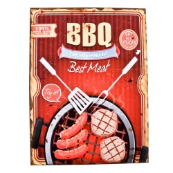 Blechschild -BBQ Party- 40x30cm bunt