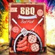 Blechschild -BBQ Party- 40x30cm bunt