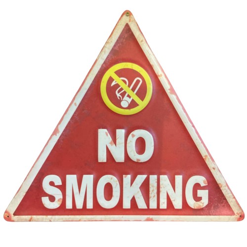 Blechschild -No Smoking- 35x40cm bunt