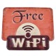Blechschild -Free Wifi- 25x30cm bunt