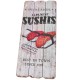 Holzschild -Japanese Sushi- 34x15cm bunt
