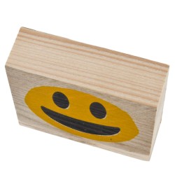 Buchstabe Smiley -3- Deko Bauholz 9cm natur